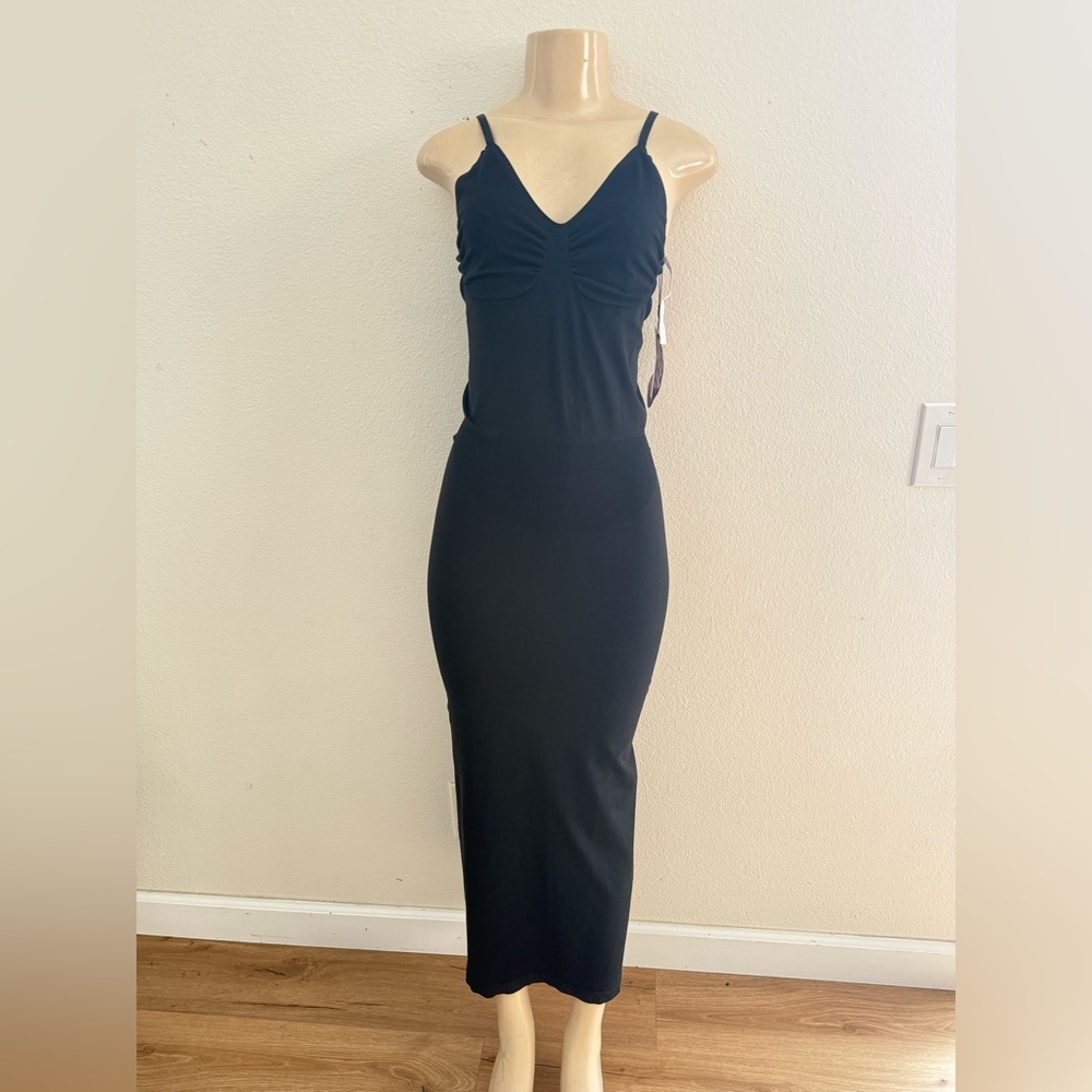 Fabletics Black Maxi Slip Dress
